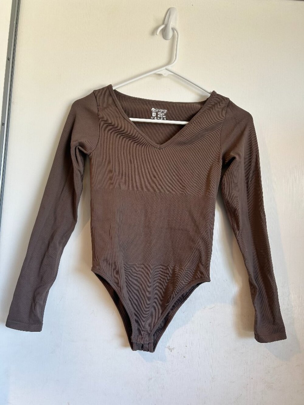 OQQ Mocha Long Sleeve Bodysuit